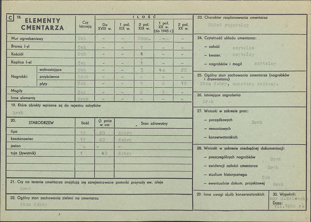 Karta cmentarza, skan nr 2