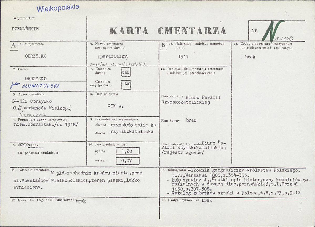 Karta cmentarza, skan nr 1