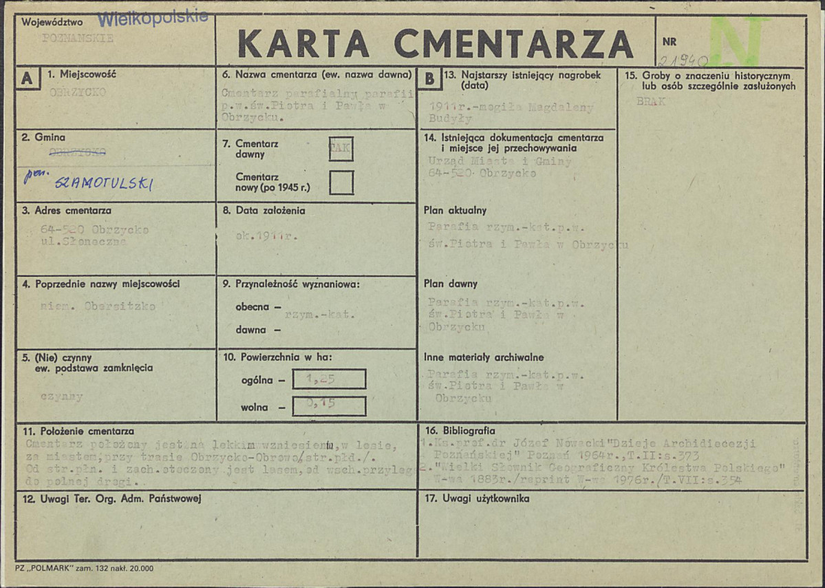 Karta cmentarza, skan nr 1