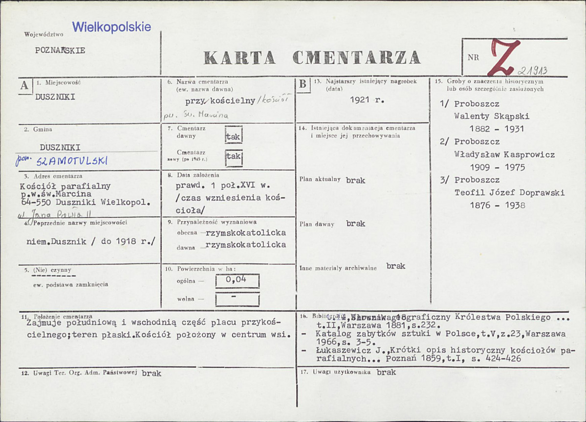 Karta cmentarza, skan nr 1