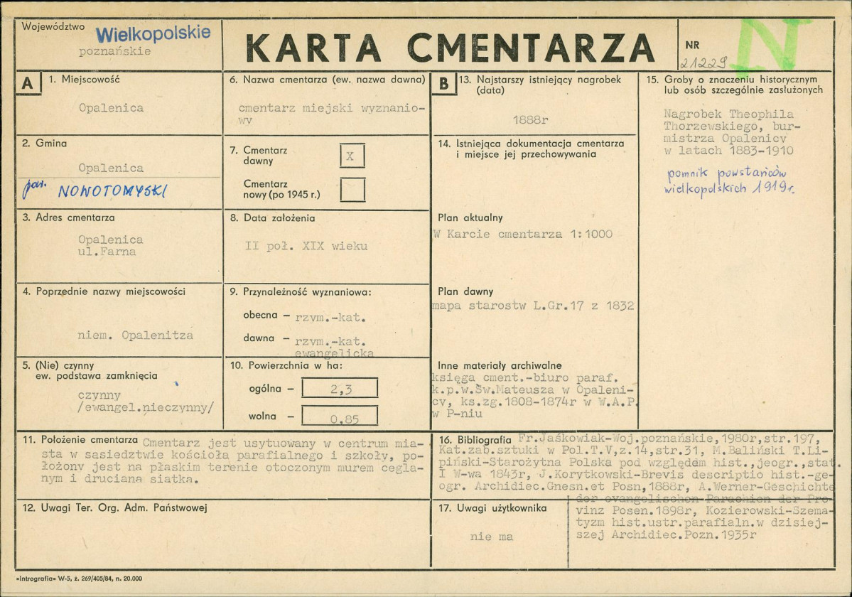 Karta cmentarza, skan nr 1