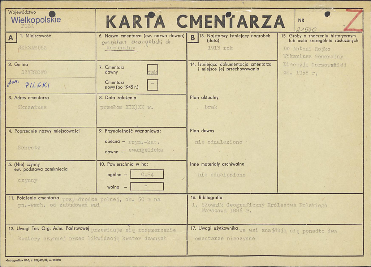Karta cmentarza, skan nr 1