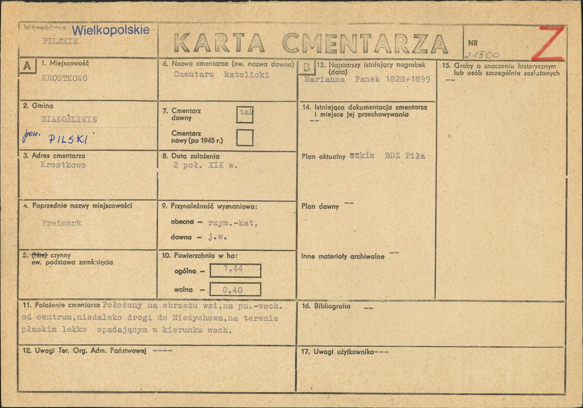 Karta cmentarza, skan nr 1