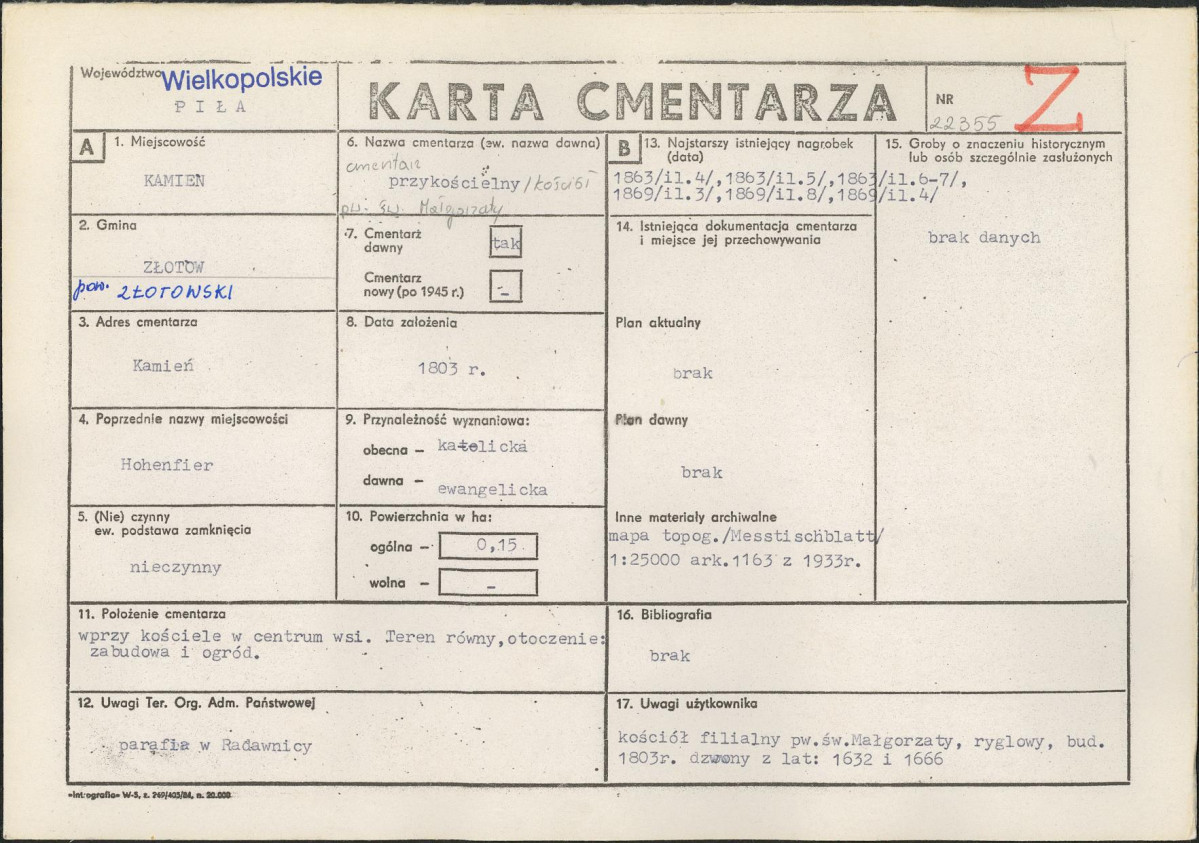 Karta cmentarza, skan nr 1