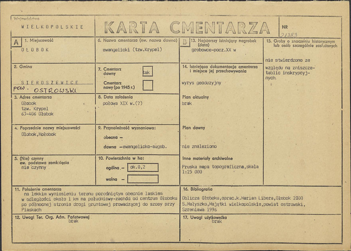 Karta cmentarza, skan nr 1
