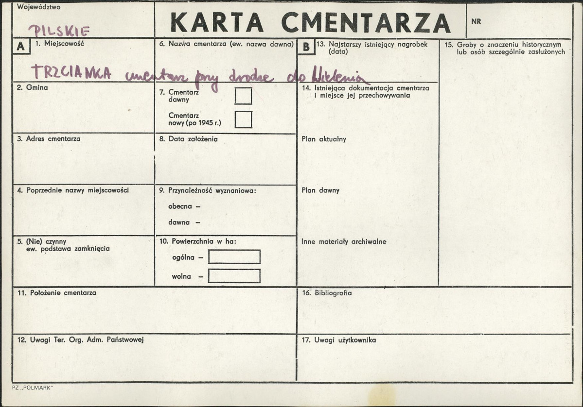 Karta cmentarza, skan nr 6