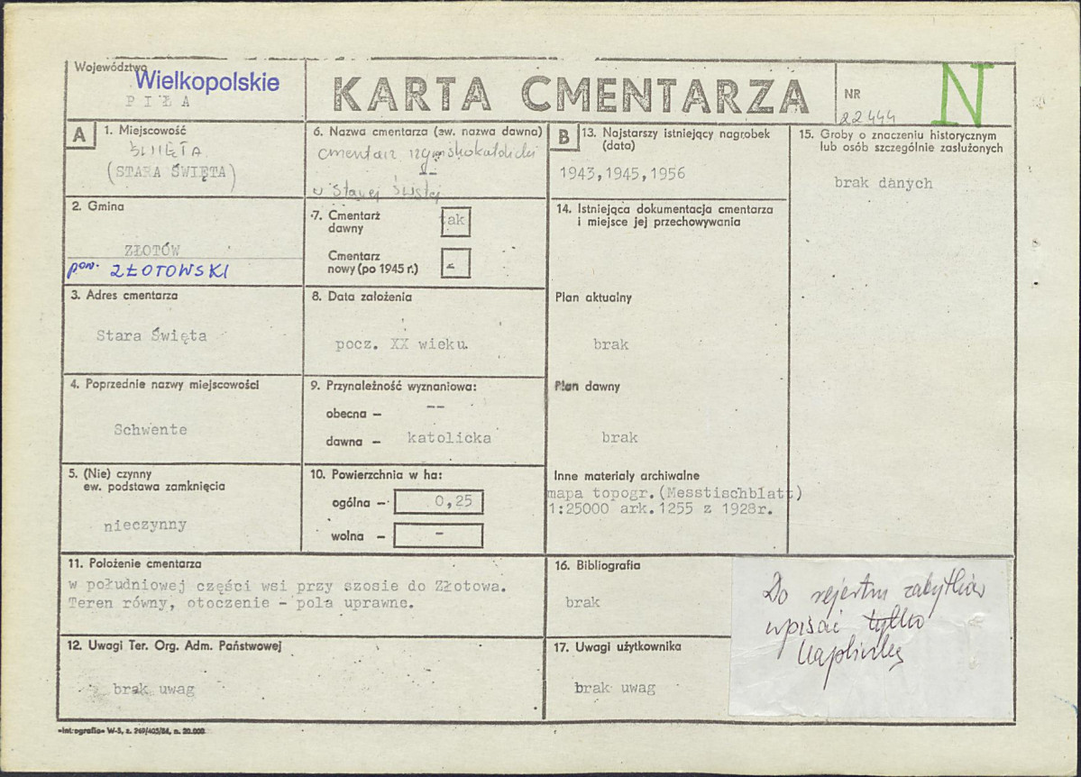 Karta cmentarza, skan nr 1