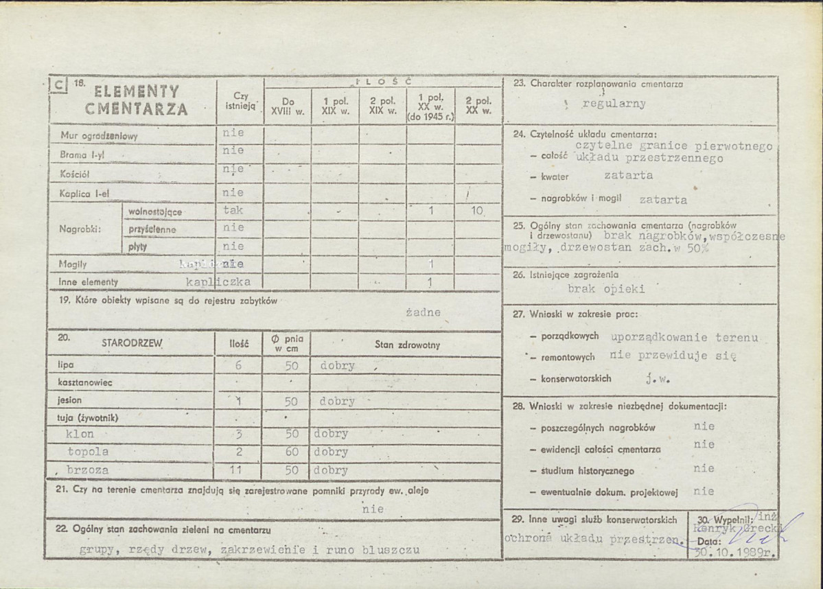 Karta cmentarza, skan nr 2