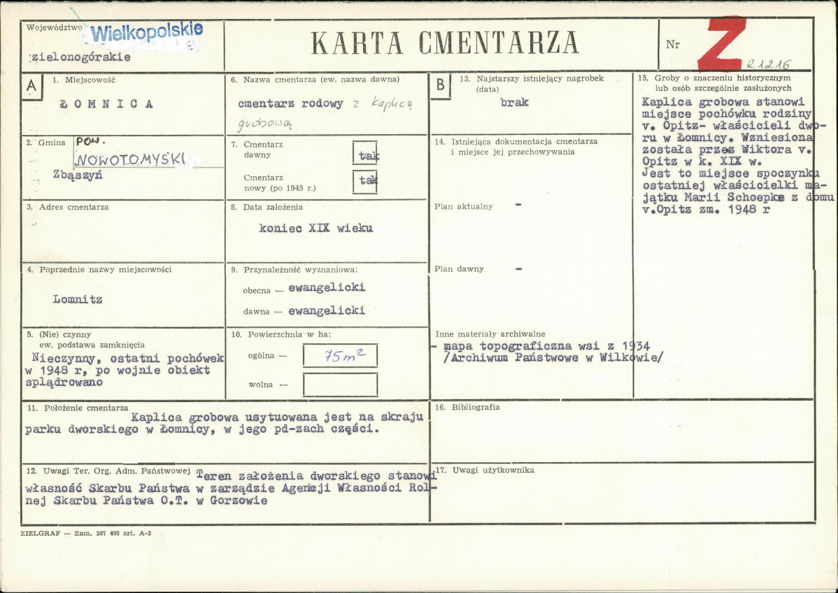 Karta cmentarza, skan nr 1