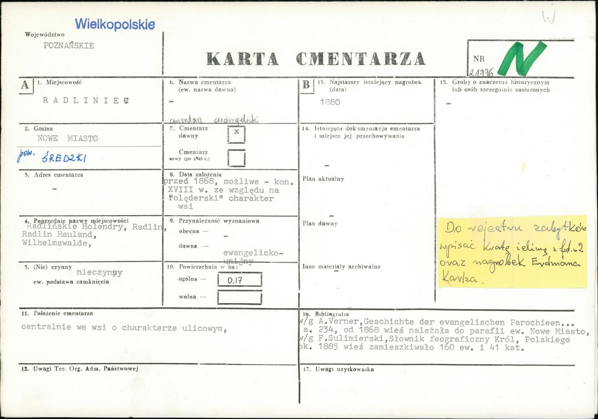Karta cmentarza, skan nr 1