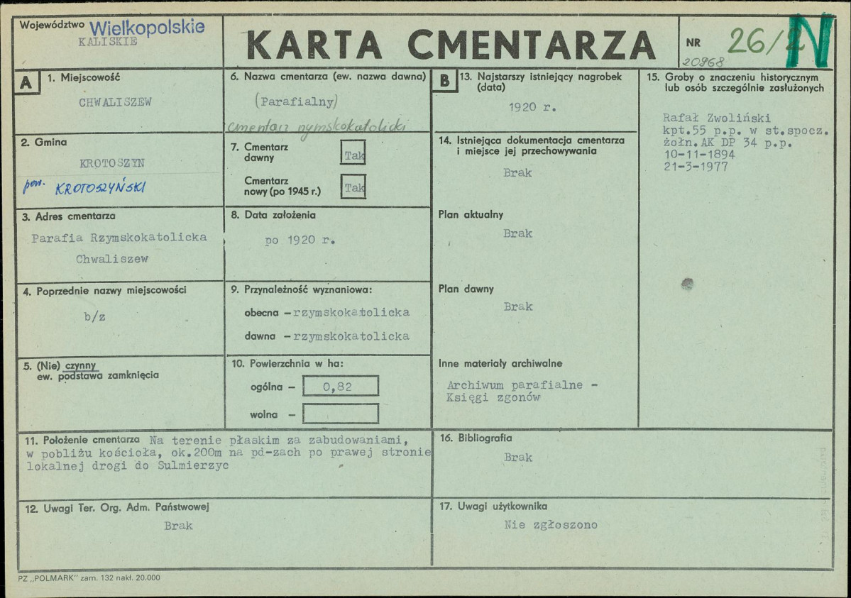 Karta cmentarza, skan nr 1