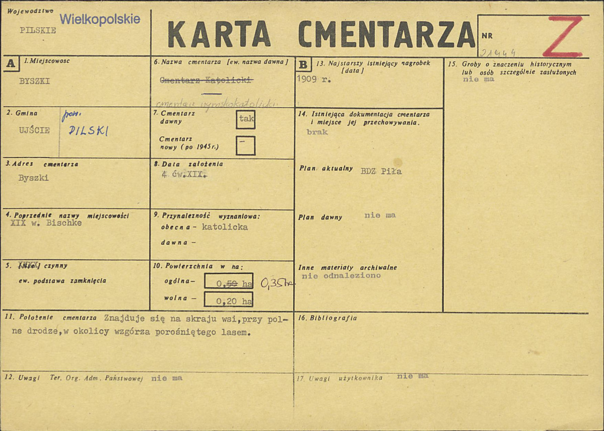 Karta cmentarza, skan nr 1