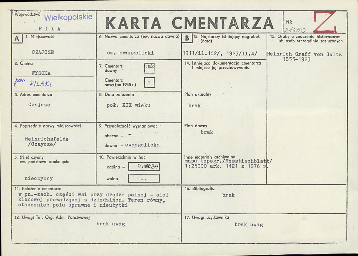 Karta cmentarza, skan nr 1