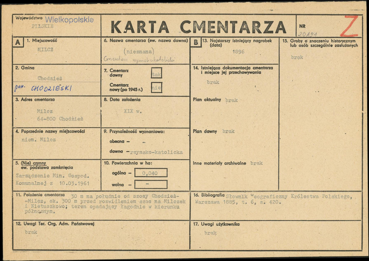 Karta cmentarza, skan nr 1
