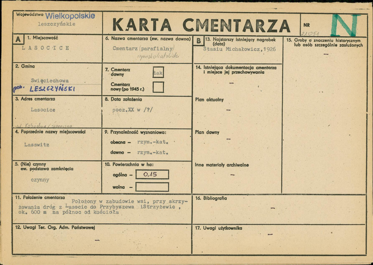 Karta cmentarza, skan nr 1