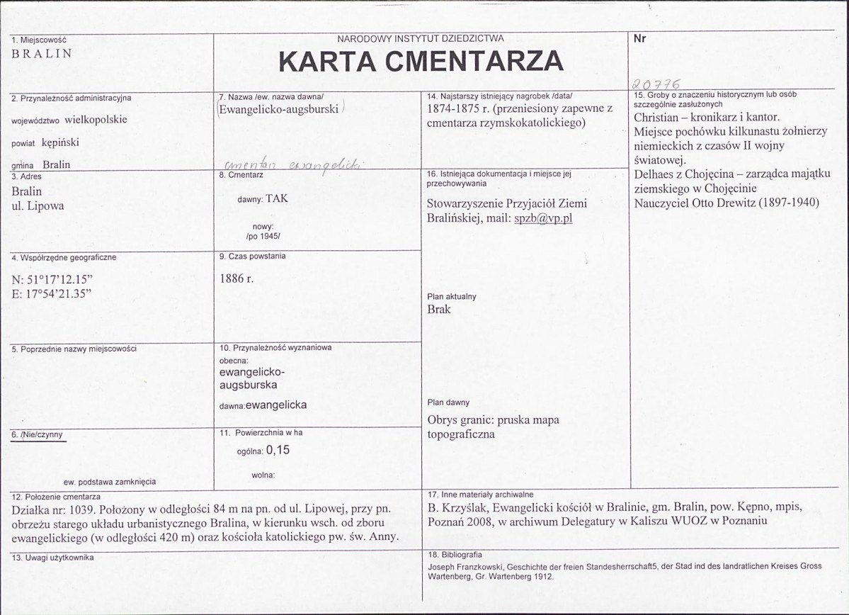 Karta cmentarza, skan nr 1