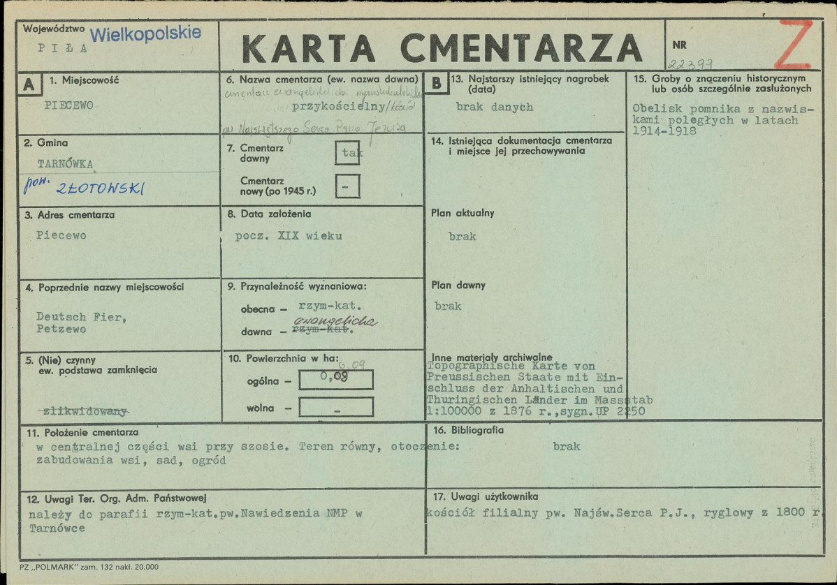 Karta cmentarza, skan nr 1
