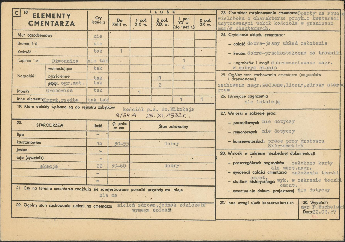 Karta cmentarza, skan nr 2