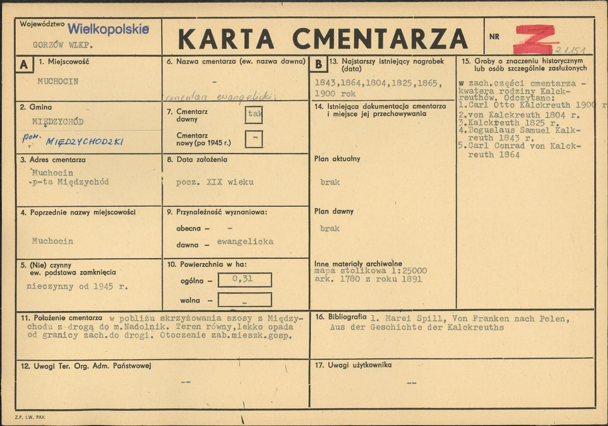 Karta cmentarza, skan nr 1