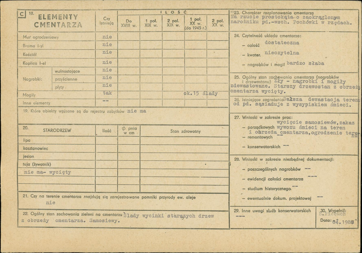 Karta cmentarza, skan nr 2
