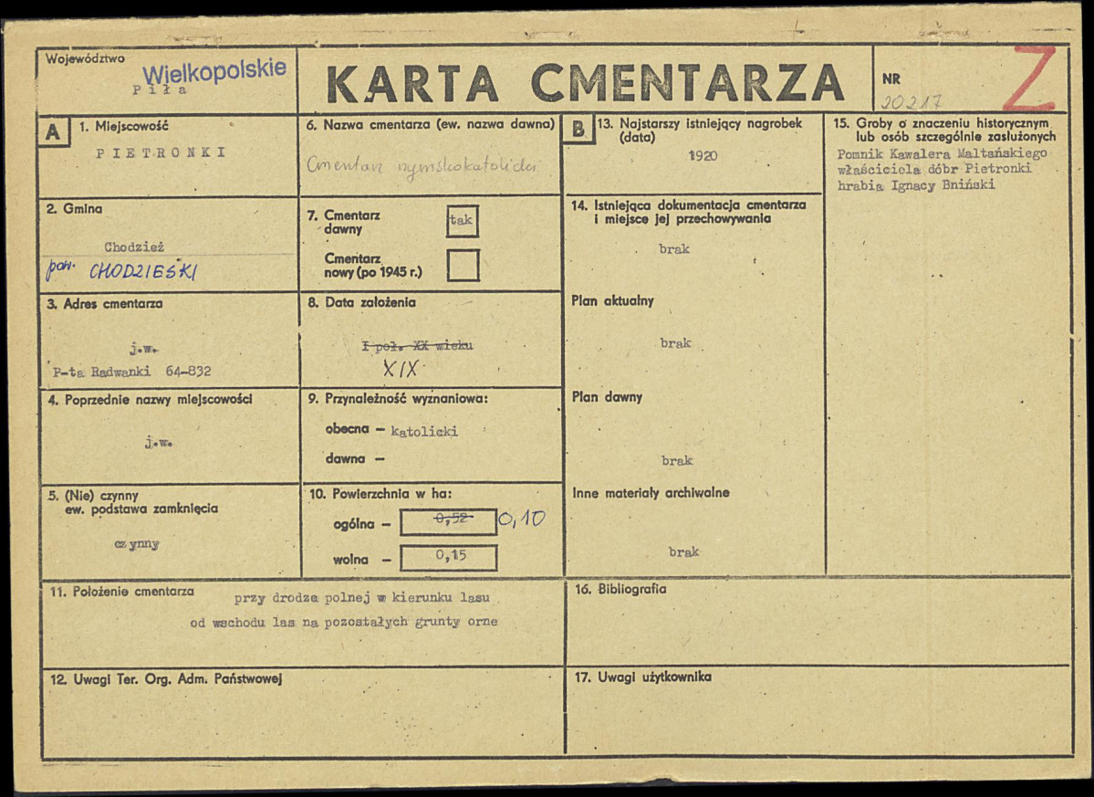 Karta cmentarza, skan nr 1