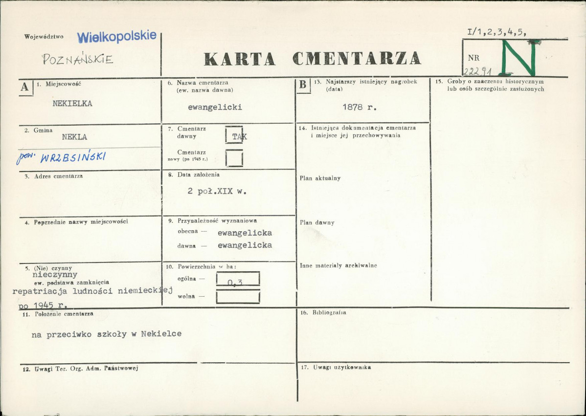 Karta cmentarza, skan nr 1