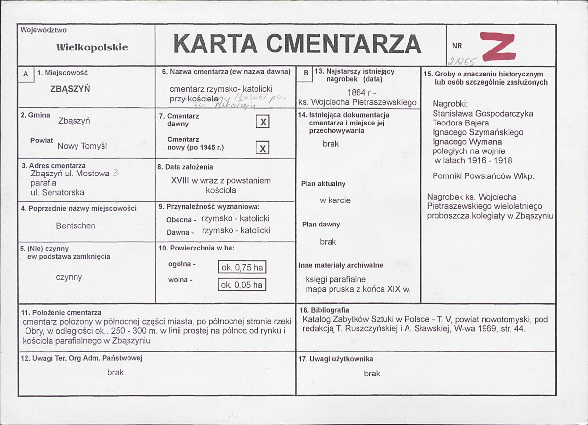 Karta cmentarza, skan nr 1
