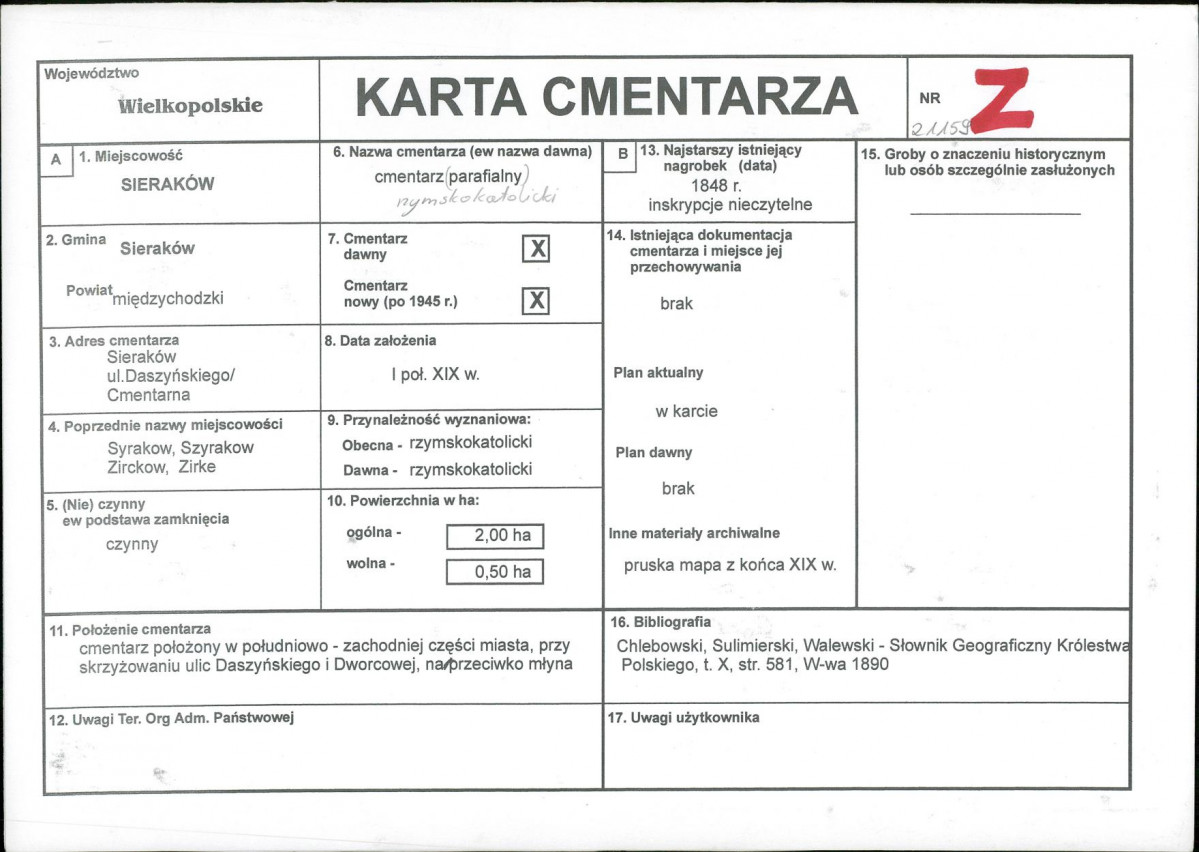 Karta cmentarza, skan nr 1