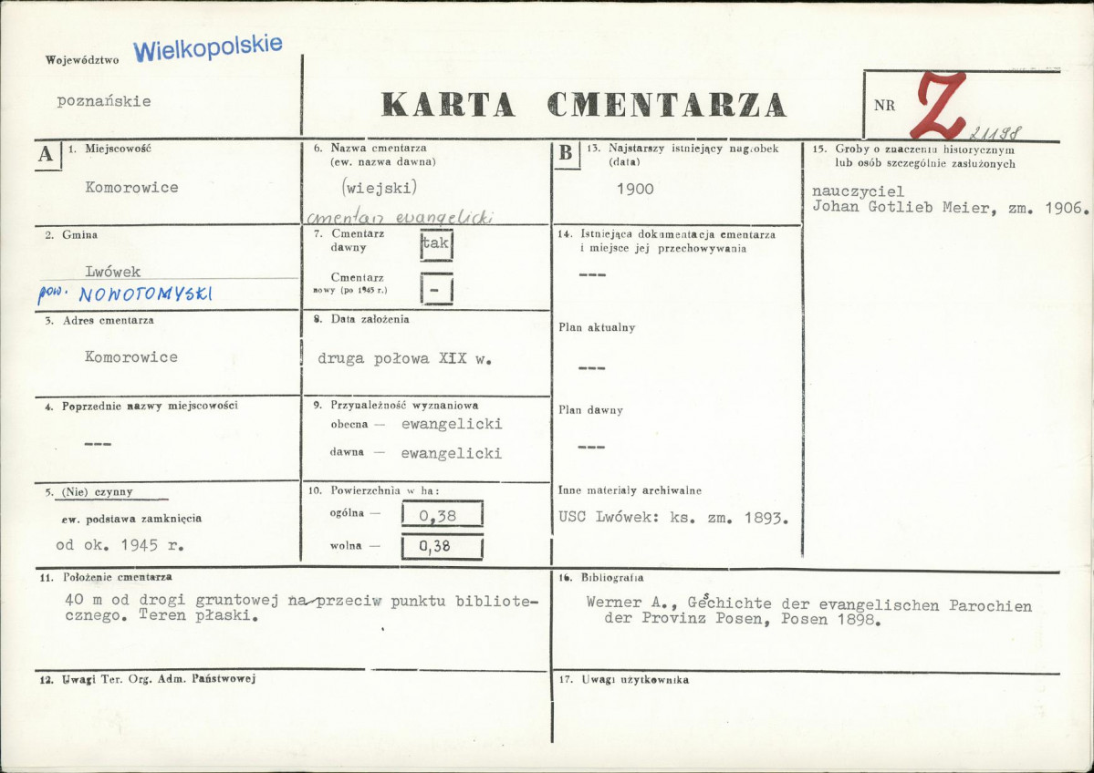 Karta cmentarza, skan nr 1