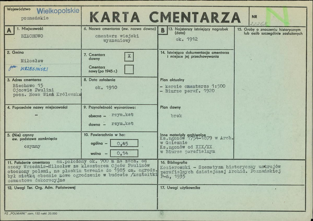 Karta cmentarza, skan nr 1