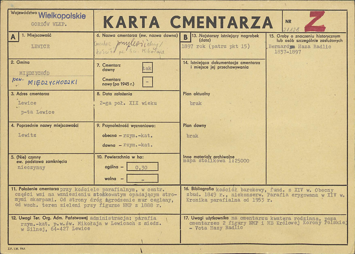 Karta cmentarza, skan nr 1