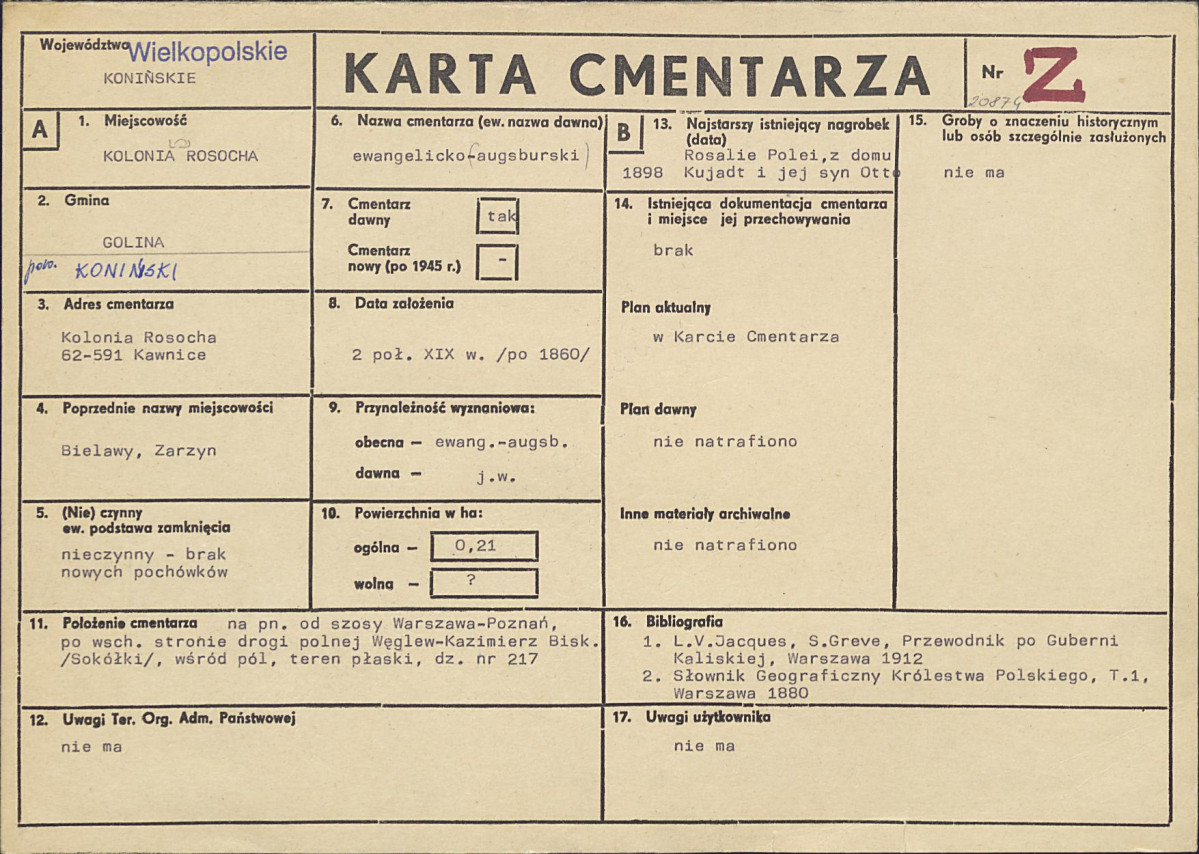 Karta cmentarza, skan nr 1