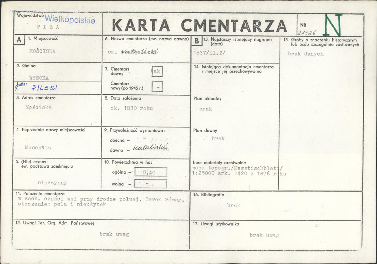 Karta cmentarza, skan nr 1