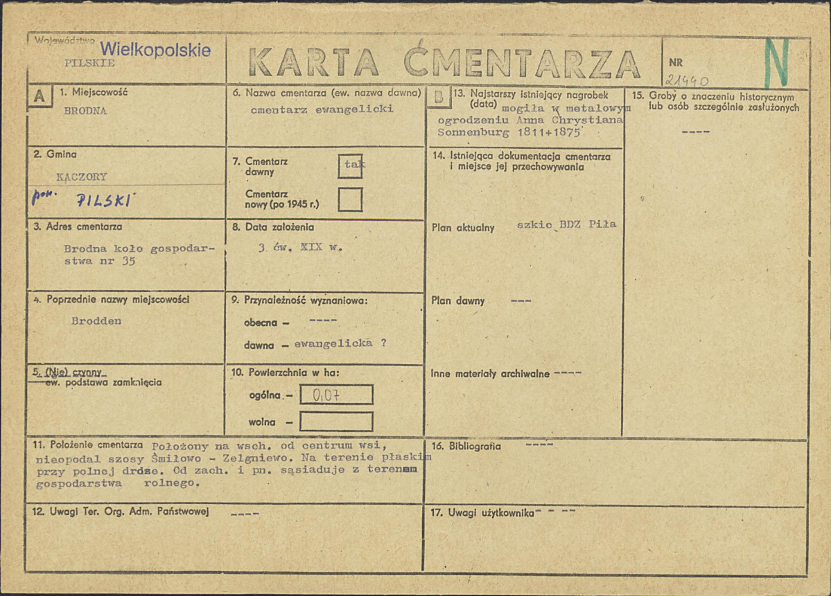 Karta cmentarza, skan nr 1