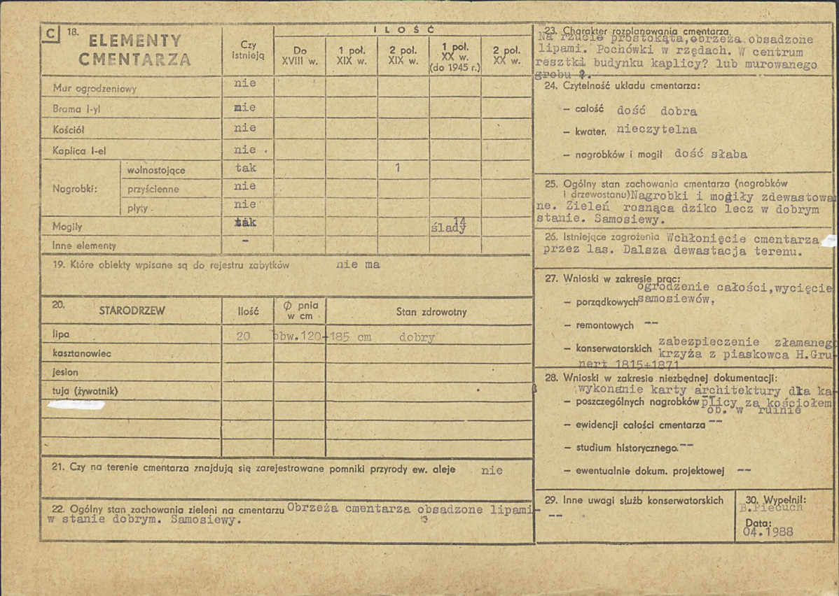 Karta cmentarza, skan nr 2