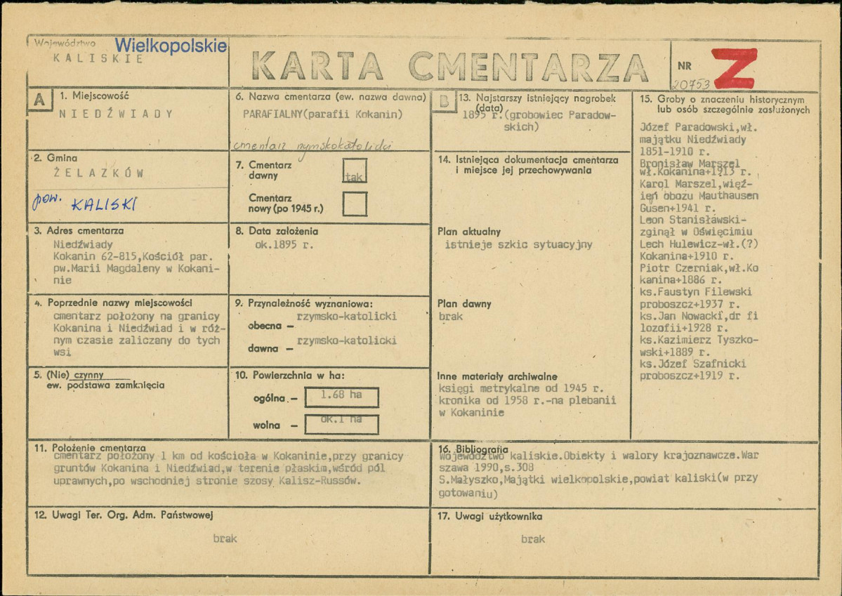 Karta cmentarza, skan nr 1