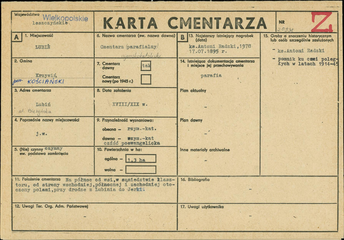 Karta cmentarza, skan nr 1