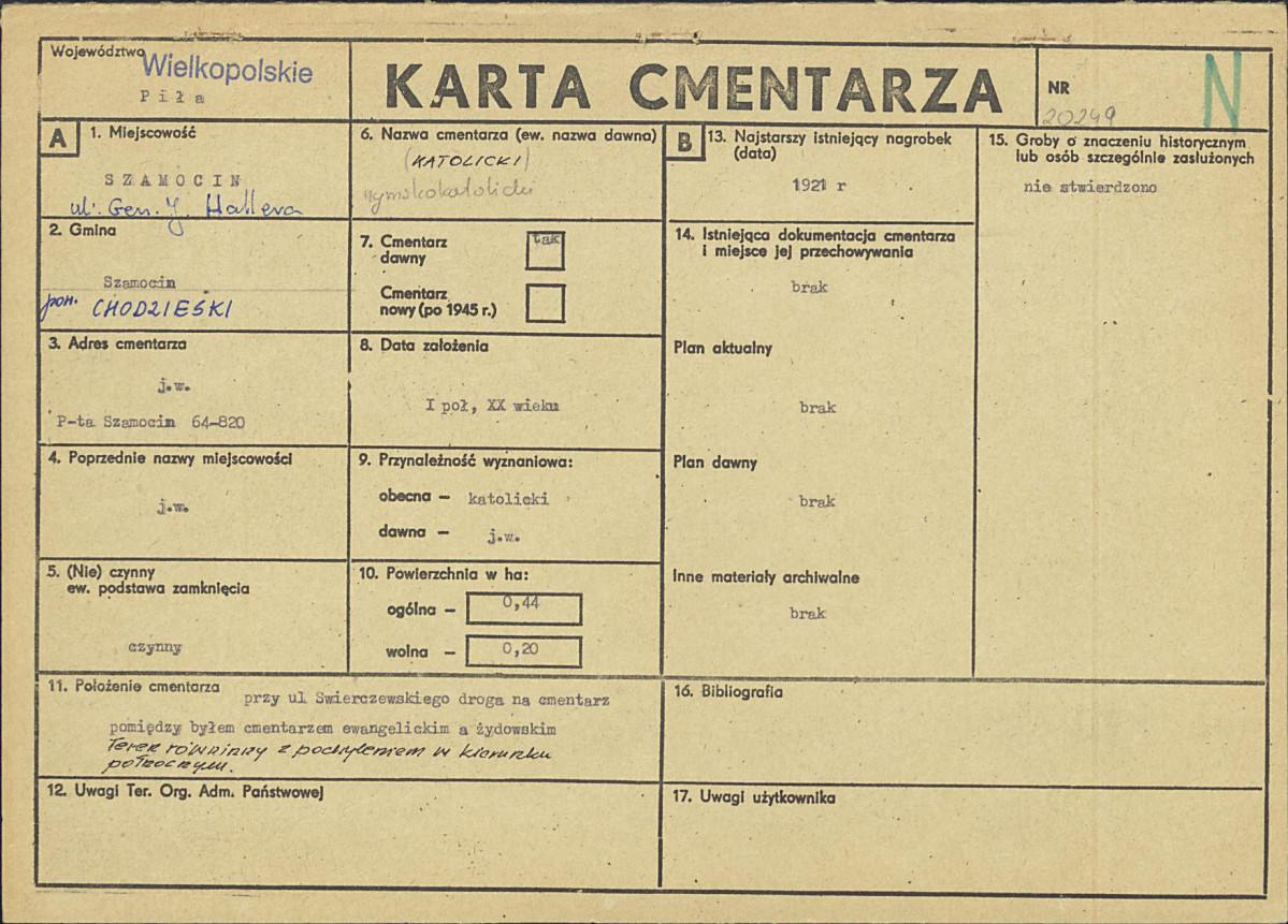 Karta cmentarza, skan nr 1