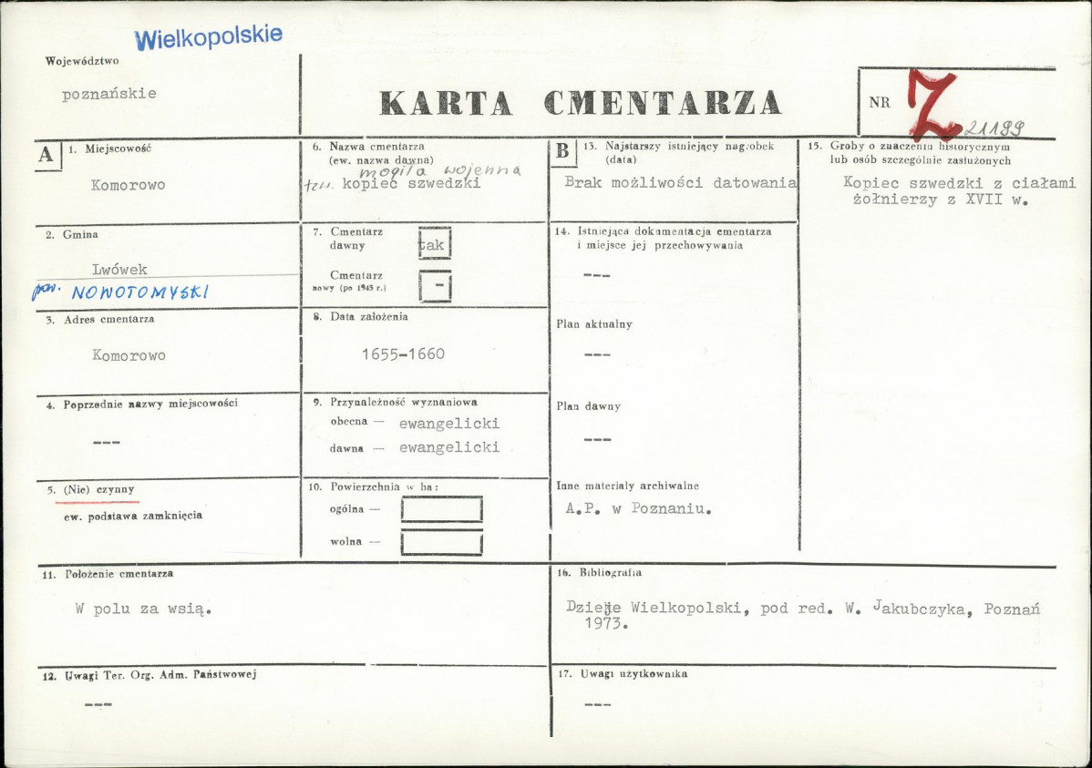 Karta cmentarza, skan nr 1