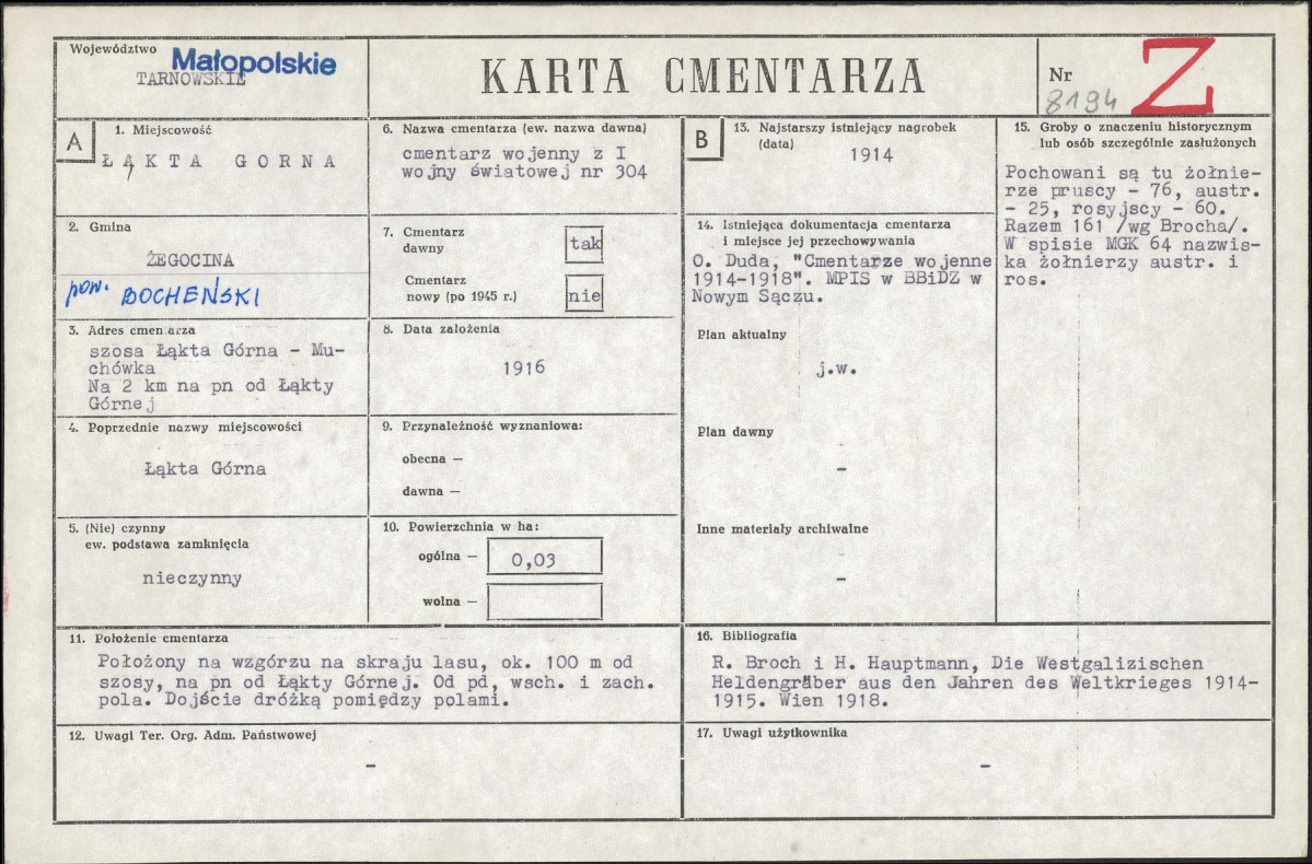 Karta cmentarza, skan nr 1