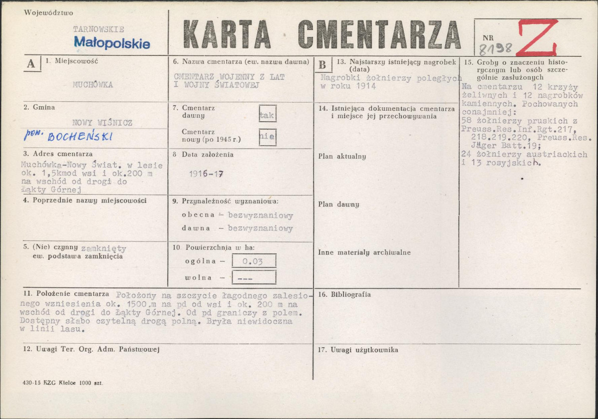 Karta cmentarza, skan nr 1