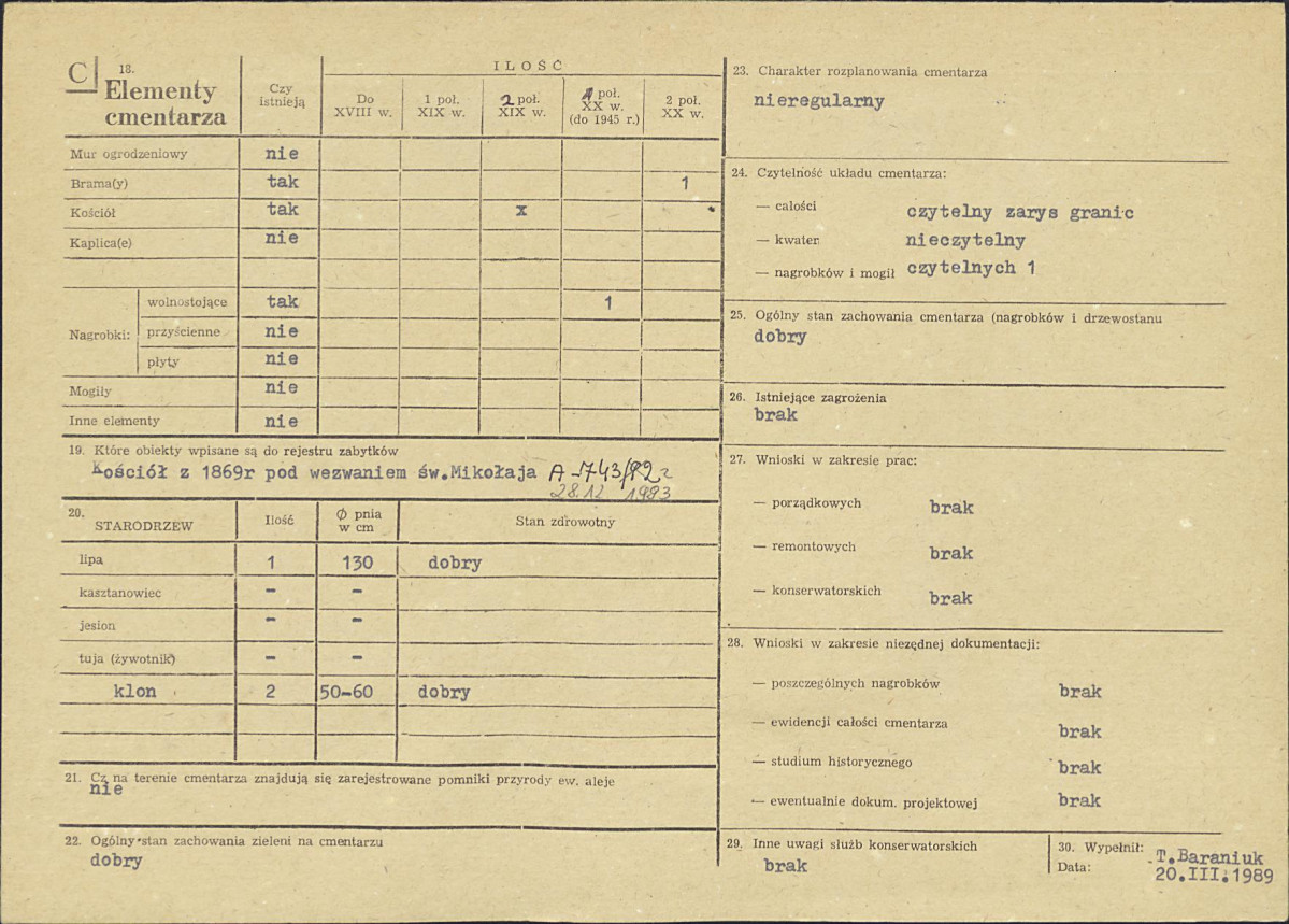Karta cmentarza, skan nr 2