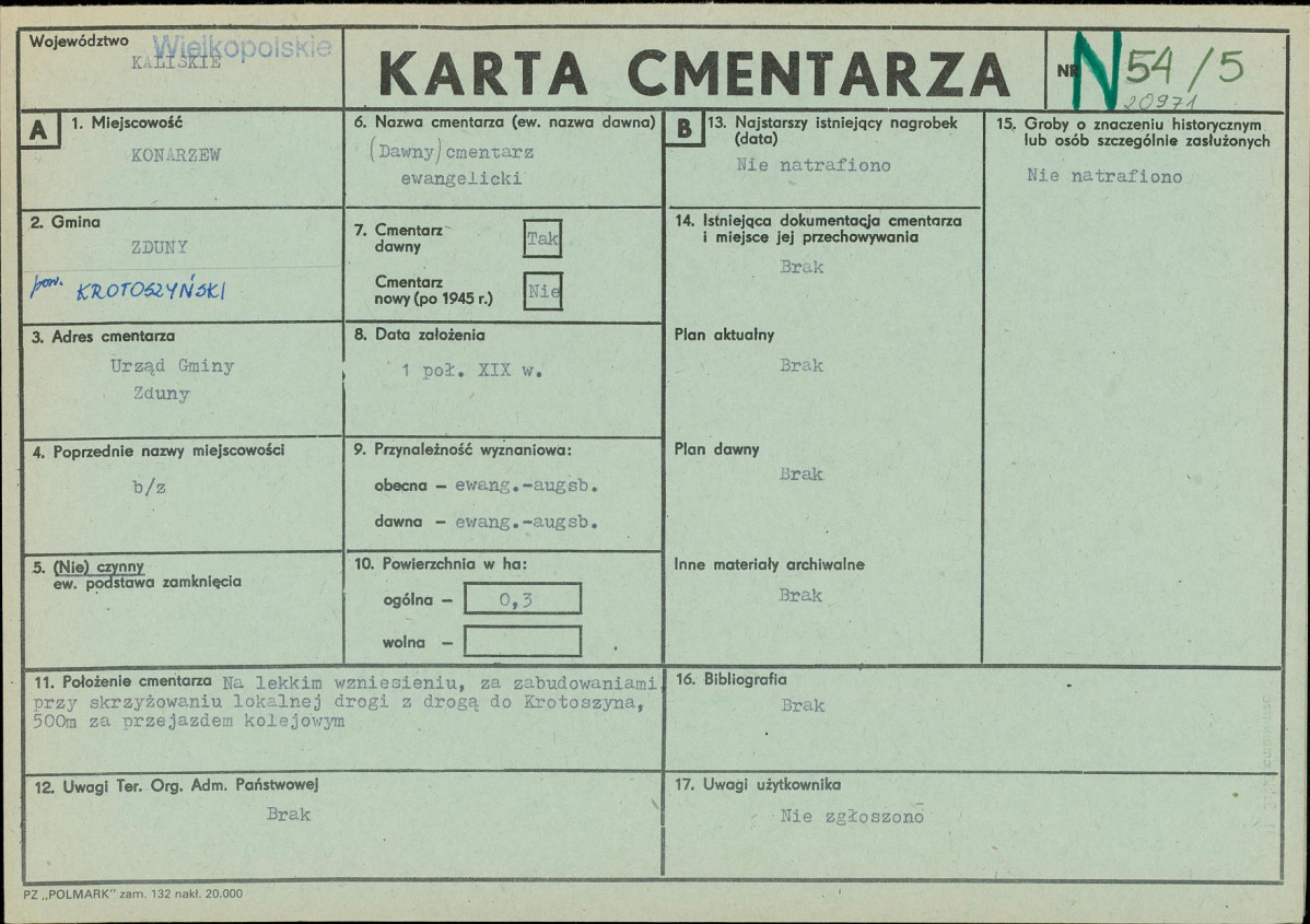 Karta cmentarza, skan nr 1
