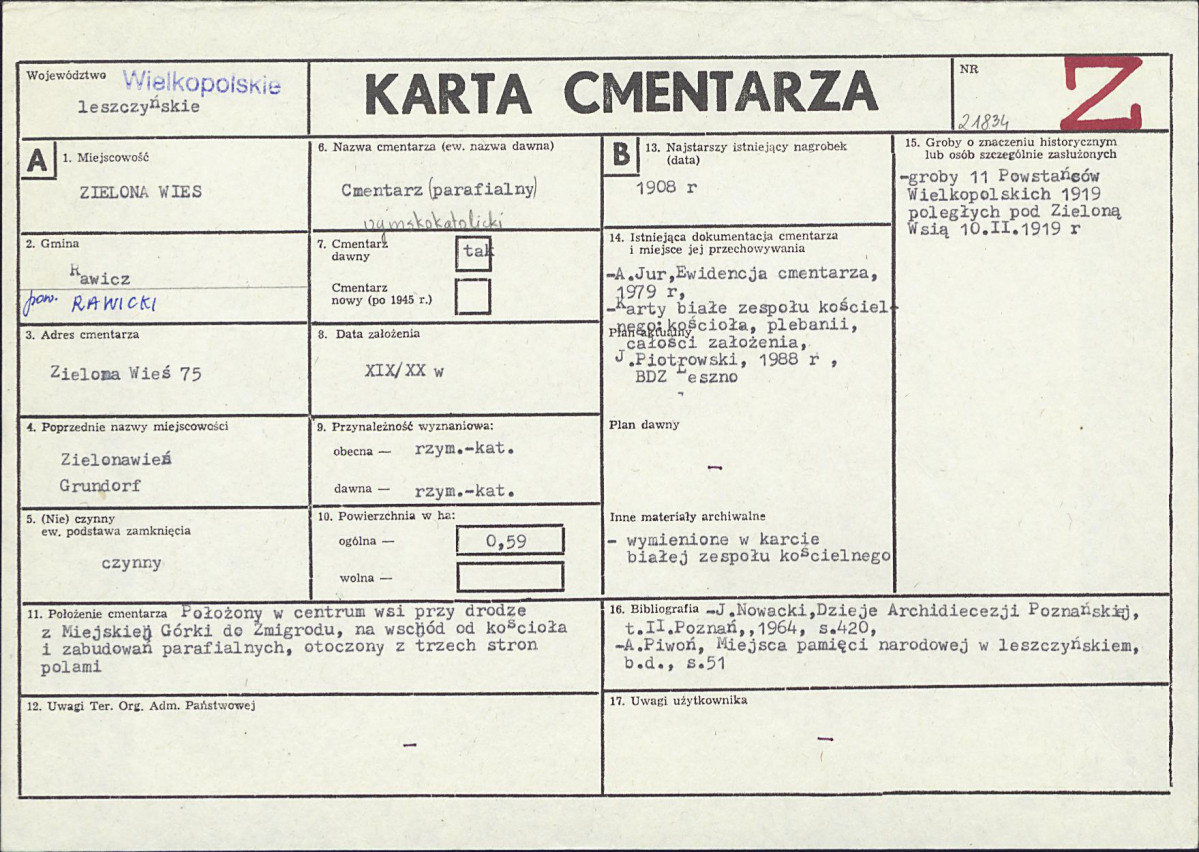 Karta cmentarza, skan nr 1