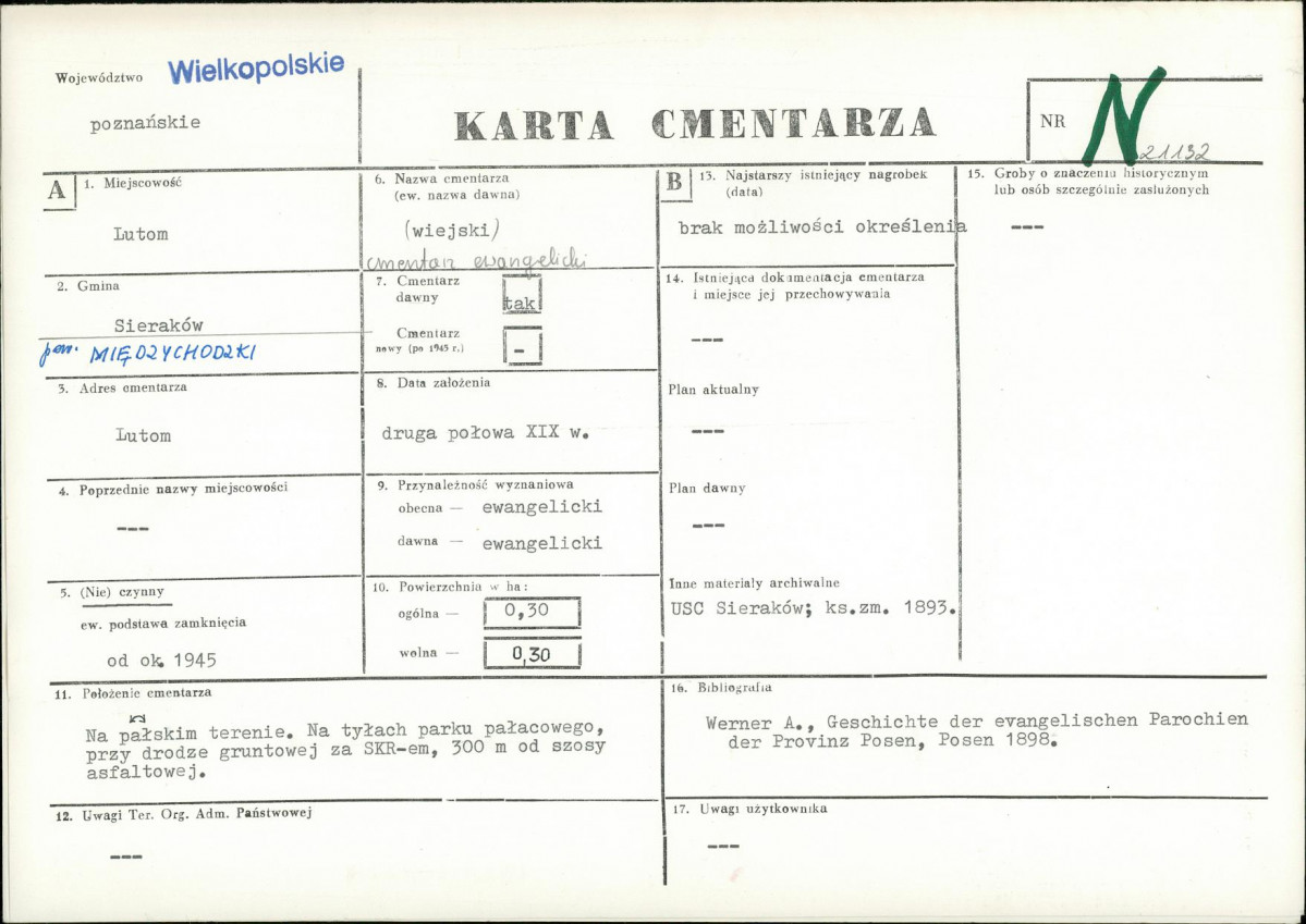 Karta cmentarza, skan nr 1