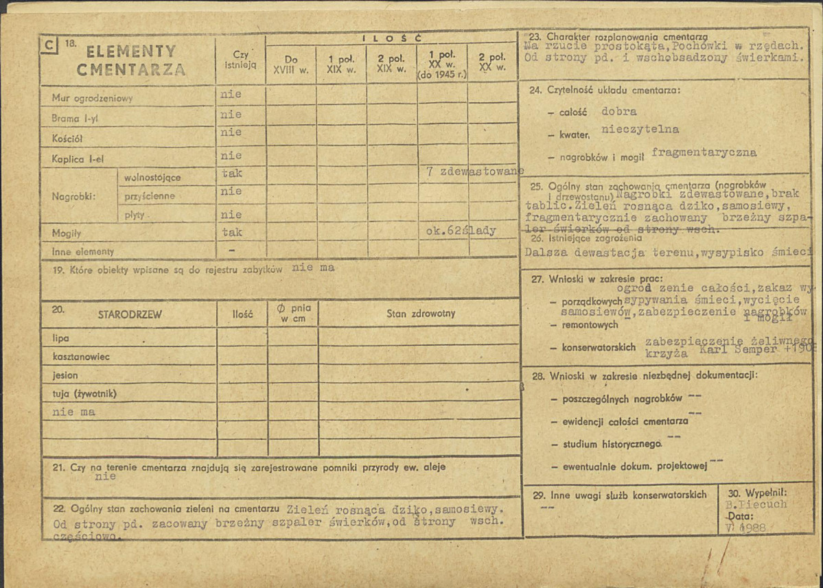 Karta cmentarza, skan nr 2