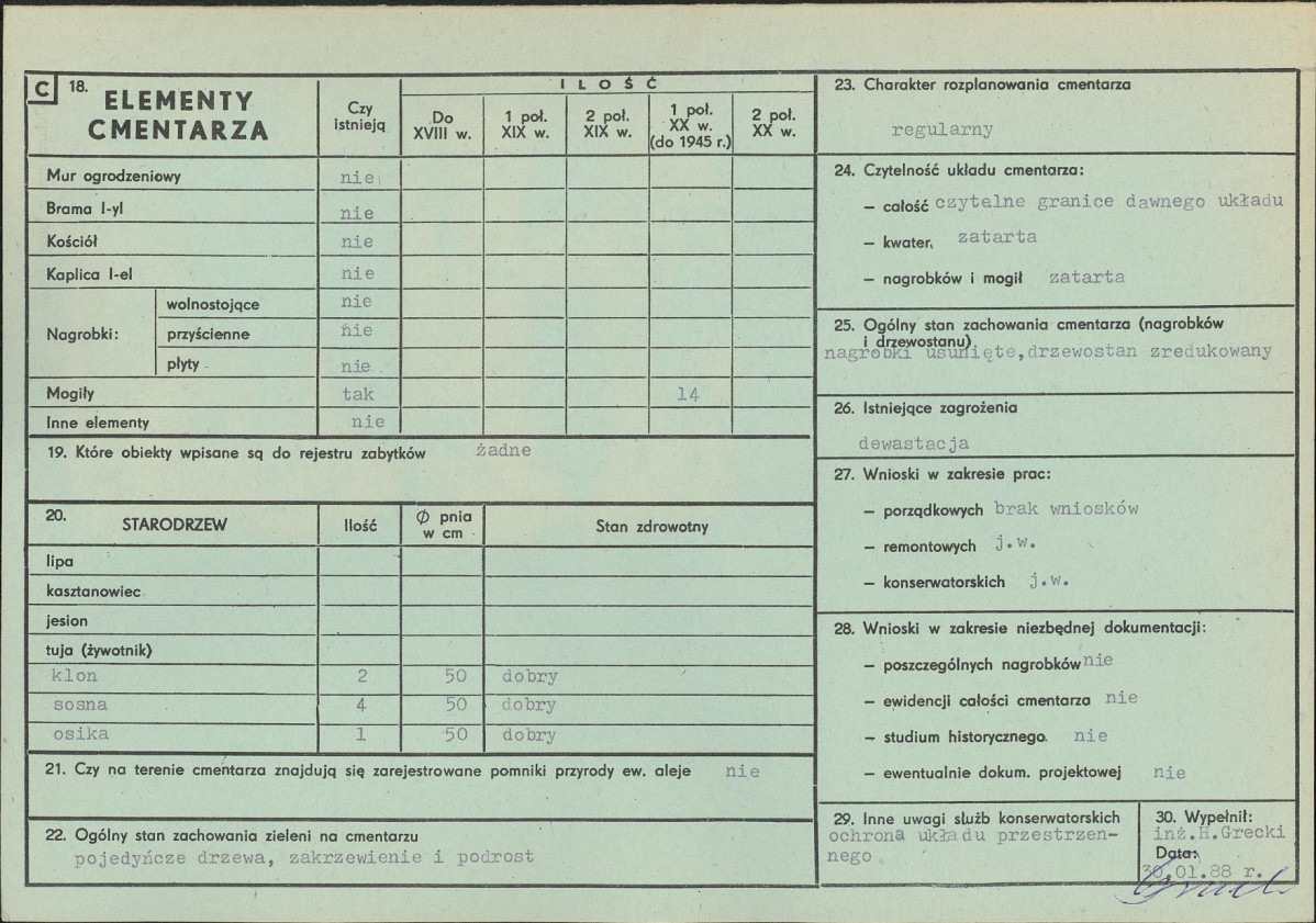 Karta cmentarza, skan nr 2
