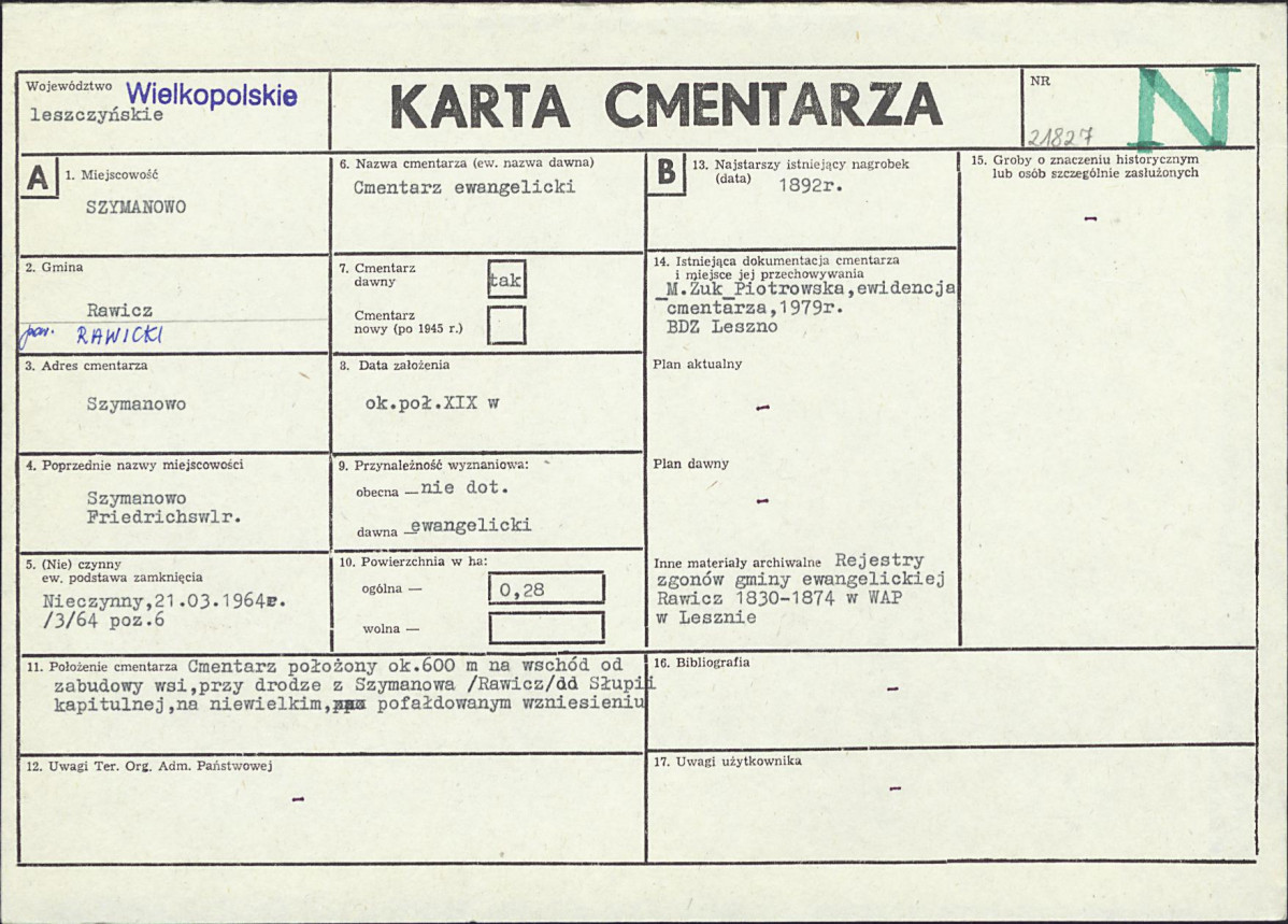 Karta cmentarza, skan nr 1