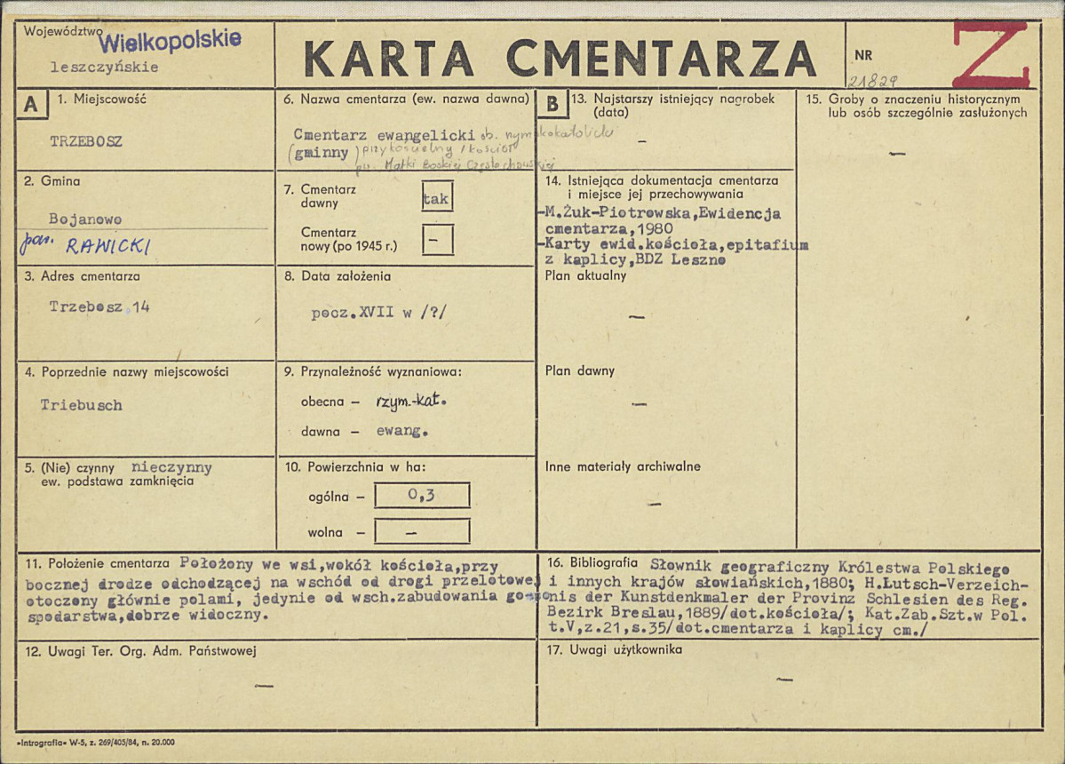 Karta cmentarza, skan nr 1
