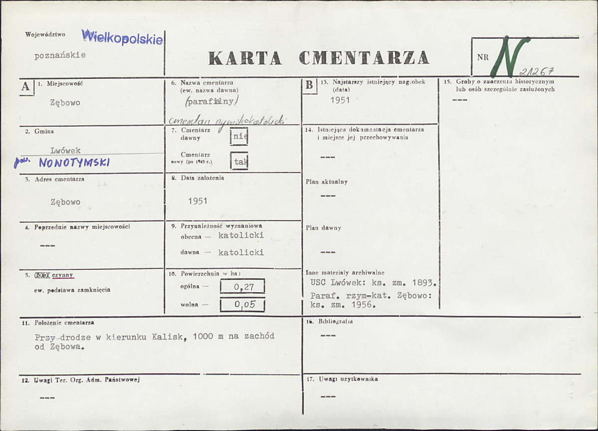 Karta cmentarza, skan nr 1